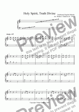 page one of Holy Spirit, Truth Divine (Hand bells - C4- C7)