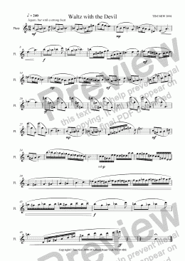 page one of Waltz with the Devil for solo flute