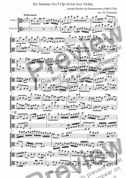 page one of Sonata (Duet) for Two Violas Op.14-5