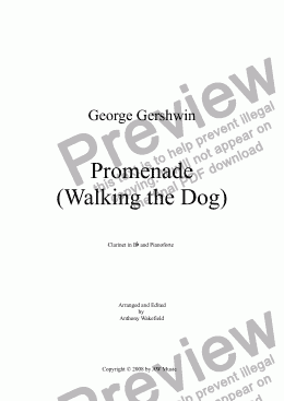 page one of Promenade (Walking the Dog)