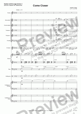 page one of Come Closer (VJCO5/Score & Parts)
