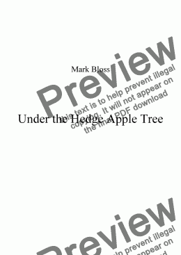page one of Under the Hedge Apple Tree