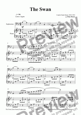page one of The Swan [Euphonium]