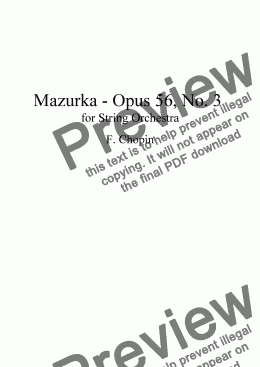 page one of Mazurka Opus 56, #3