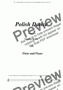 page one of Polish Dance