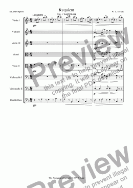 page one of Requiem: Lacrimosa