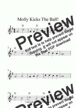 page one of Molly Kicks The Ball!