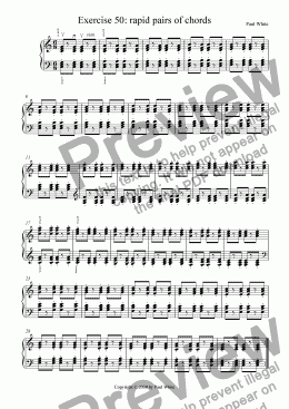 page one of Exercise 50: rapid pairs of chords