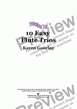 page one of Tremendous Trios: 10 Easy Flute Trios
