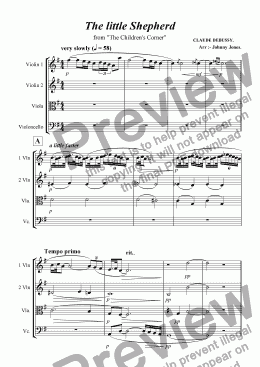 page one of Little Shepherd The   (String Quartet)