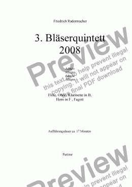 page one of 3. Bläserquintett