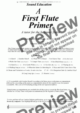 page one of A 1st Flute Primer for the beginner flutist