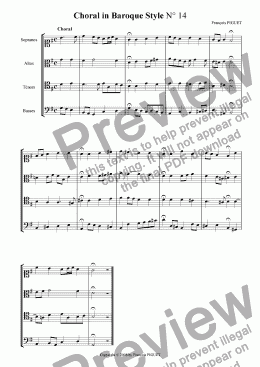 page one of Choral in Baroque Style N� 14b