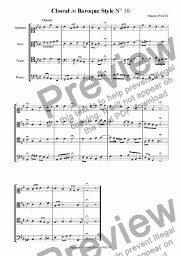page one of Choral in Baroque Style N� 15b
