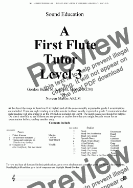 page one of A 1st Flute Tutor Level 3