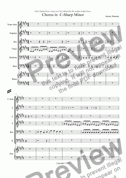 page one of Choral Suite N C# Minor