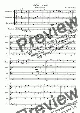 page one of Schöne Heimat (3 Tenorhörner-Tuba)