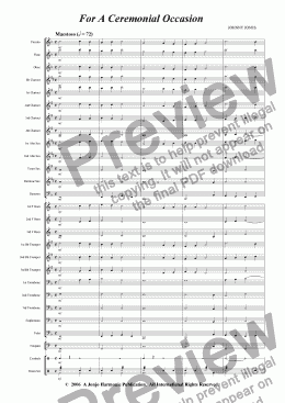 page one of For A Ceremonial Occasion  (ConcertSymphonic Windband)