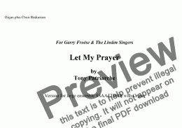 page one of Let My Prayer - Choir with Organ