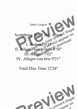 page one of Symphony No. 2 in C minor   I. Andante