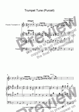 page one of Trumpet Tune (Purcell)