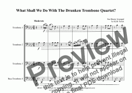 page one of What Shall We Do With The Drunken Trombone Quartet?