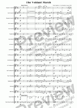 page one of BRASS BAND - Circus March - The Volitant