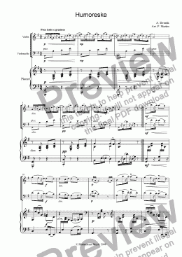 page one of Humoreske - Piano Trio