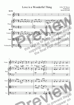 page one of Love is a Wonderful Thing [Mixed Ensemble]