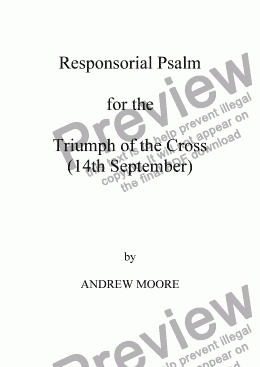 page one of The Triumph of the Cross - Sept 14th  (Year A)
