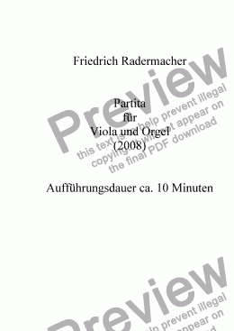 page one of Partita für Viola und Orgel