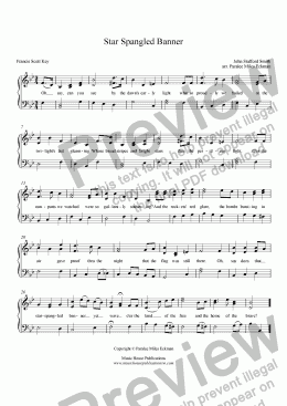 page one of The Star Spangled Banner (Easy Piano Solo)