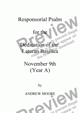 page one of Dedication of the Lateran Basilica - 9th Nov. Year A,B,C