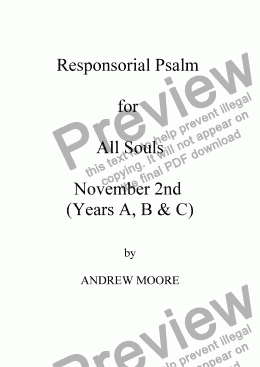 page one of All Souls - Nov 2nd Year A
