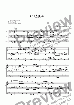 page one of Trio Sonata