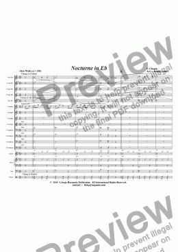 page one of Nocturne in Eb   (Waltz  Big Band a la Glenn Miller)