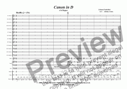 page one of Canon in D   ( a la Reggae Latin feel Big Band)