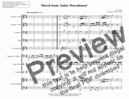 page one of March from ’Judas Maccabaeus’  for Junior Brass Quartet (School Junior Brass Series)