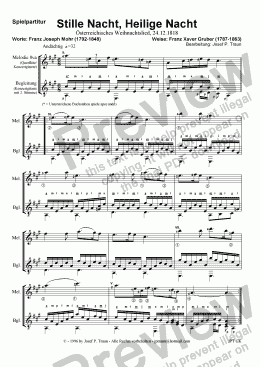 page one of Stille Nacht/Silent Night/Douce nuit, sainte nuit (GKM/Score & Parts)