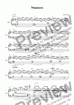 page one of Nuances [Piano solo]
