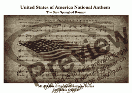 page one of United States of America National Anthem (The Star Spangled Banner) for Brass Quintet (MFAO World National Anthem Series)