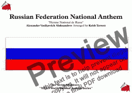 page one of Russian Federation National Anthem for String Orchestra (MFAO World National Anthem Series)