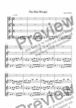 page one of The Bari Boogie