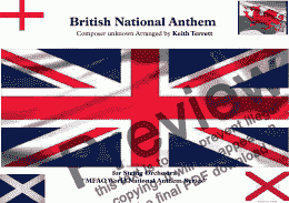 page one of British National Anthem (God Save The Queen) for String Orchestra (MFAO World National Anthem Series)