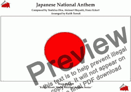 page one of Japanese National Anthem (Kimiyago - “君が代”) for Brass Quintet  (MFAO World National Anthem Series)