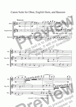 page one of Canon Suite for Oboe, English Horn, and Bassoon