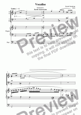 page one of Vocalise