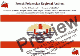 page one of French Polynesian National Anthem (MFAO World National Anthem Series) for Brass Quintet