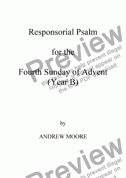 page one of Fourth Sunday of Advent (Year B)
