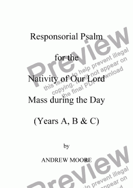 page one of The Nativity of Our Lord - Mass during the Day (Year B)